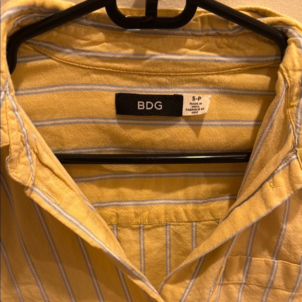 BDG Yellow Striped Shirt - Picture 2 of 5